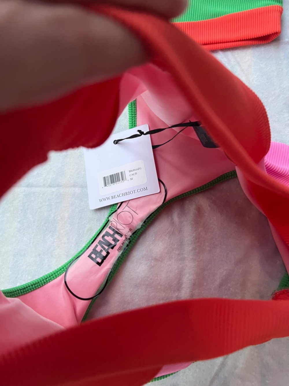 Beach Riot Ribbed Colorblock Bikini Set | Made in USA Medium - Picture 5 of 9